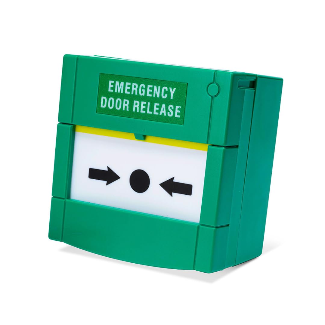 SecureMyDoor - Resettable Emergency Break Glass Call Point - Indoor Use - Fire Alarm Button Switch for Easy Access Control - Ideal for Commercial, Residential, and Industrial Buildings
