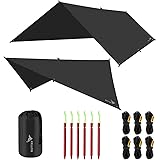 Rottay Waterproof Camping Tarp, Lightweight Hammock Rain Fly Sunshade, Tent Footprint Backpacking Tarp for Camping, Hiking an