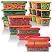 Plas Glas Premium Food Storage Containers with Lids BPA Free 42 Piece Set (732 oz) Stackable, Microwave, Dishwasher & Freezer Safe Total of 21 Plastic Boxes
