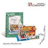Cubicfun Cubic Fun 3d Puzzle Model 19pcs Italy Flavor Wharf 16.5cm/6.5