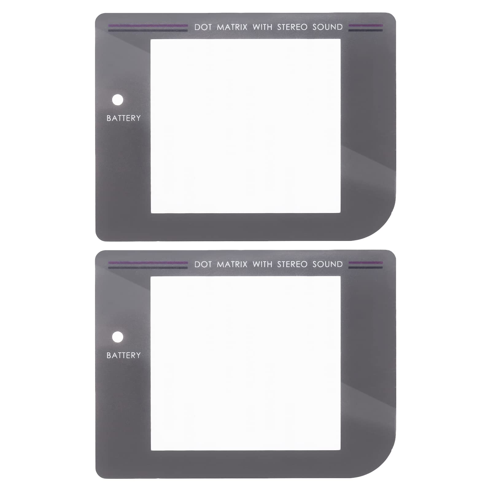 Be In Your Mind 2PCS Replacement Plastic Protective Screen Lens Cases Covers Anti-Scratch Housing Shell Repair Parts Compatible with Game Boy GB Console Grey