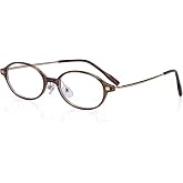 Vintage Oval Blue Light Blocking Glasses for Women - Office Siren Glasses | Retro Fashion Lightweight Eyewear, For Computer TV Screen Fatigue &amp; UV Protection, Office Long Working Hours, Fits Small Face