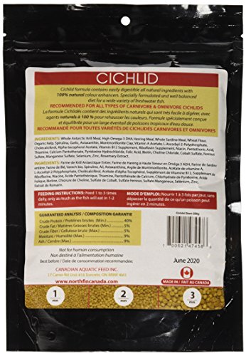 Northfin Food Cichlid Formula 2mm Pellet 250 Gram Package