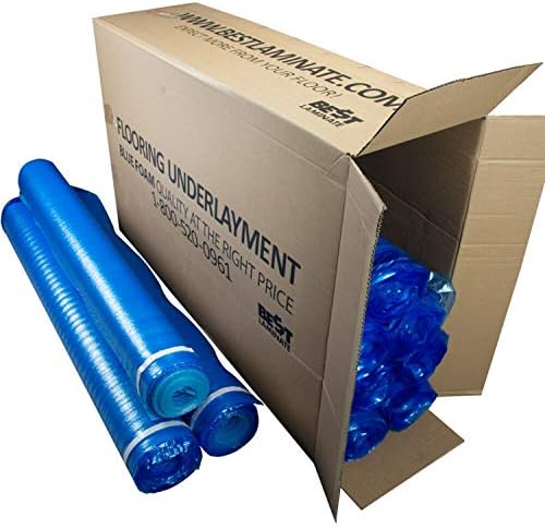 3in1 Vapor Barrier Flooring Underlayment w/Overlap and pre ...