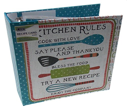 Lang Kitchen Rules Recipe Card Album Bundled with Extra Refill Pages & Recipe Cards - Artwork by Susan Winget