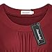 Ninedaily Women Blouses Long Sleeve Draped Scoop Neck Flattering Tunic Tops