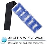 TheraPearl Ankle/Wrist Wrap, Reusable Hot Cold Therapy Pack with Gel Beads