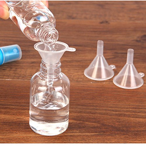 Plastic Funnel,ASDOMO Funnel For Water, Car Oil, Gas ,Gas Additives, Lubricants and Fluids,Perfume Funnel Transparent Color 20PCS