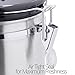 Chef's Star Stainless Steel Coffee Container Airtight with Built-in CO2 Gas Vent Valve and Date Tracking Wheel for Tea, Sugar and Cereal, 16 oz