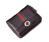 Women Men RFID Blocking Credit Card Holder Cards Case Wallet Leather Protector (Black)