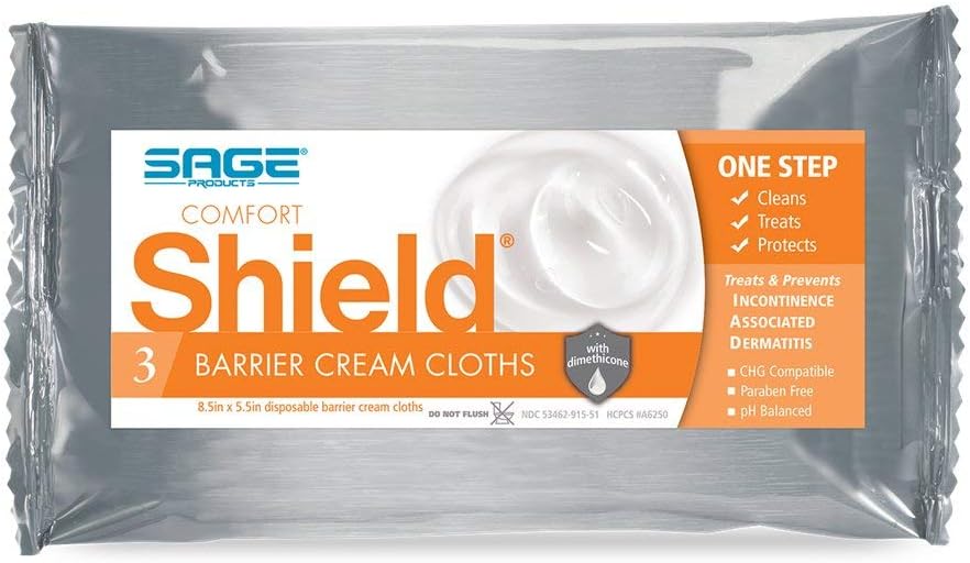 Comfort Shield Care Wipe Soft Pack Dimethicone, Unscented, 7502 - Pack of 3: Health & Personal Care