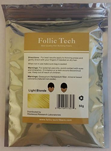 Vegan Hair Building Fibers Light Blonde 57 Grams. Highest Grade Refill That You Can Use for Your Bottles from Competitors Like Toppik, Xfusion.