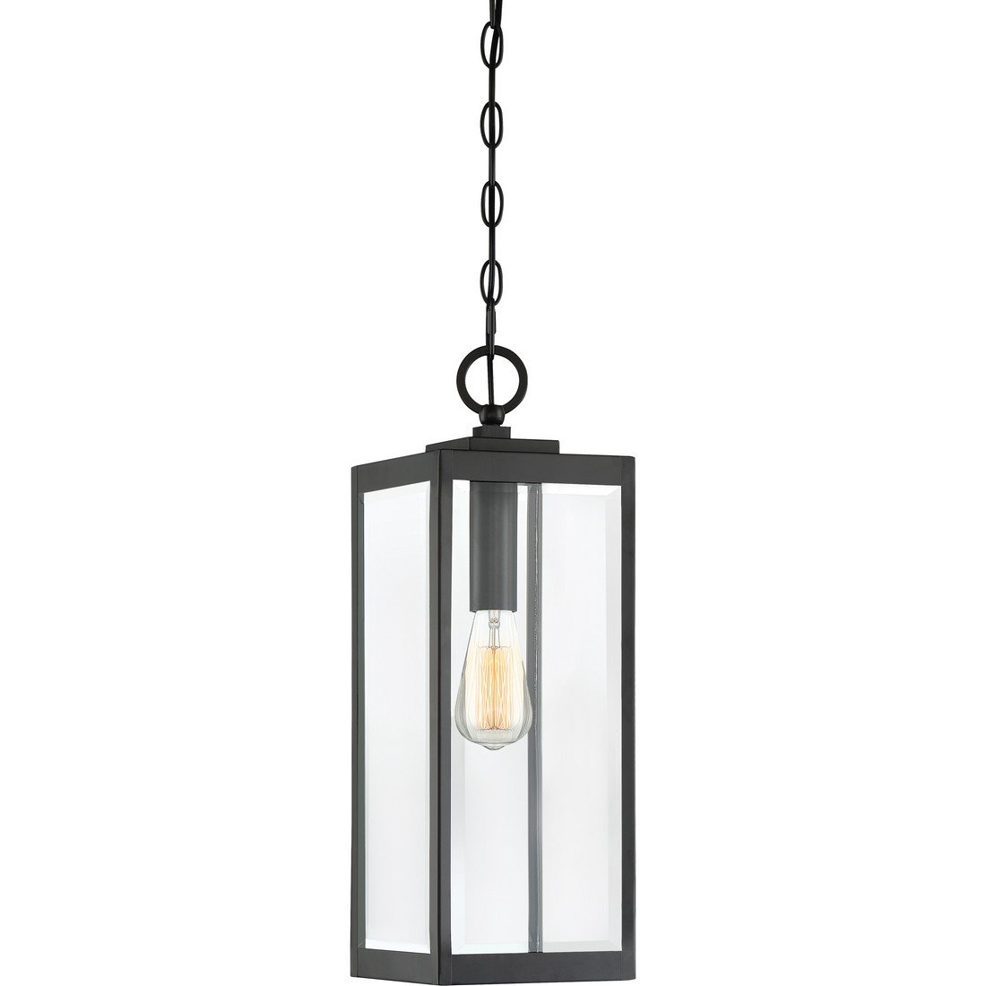 Quoizel WVR1907EK Westover Modern Industrial Outdoor Mini Pendant Ceiling Lighting, 1-Light, 150 Watt, Earth Black (21"H x 7"W)