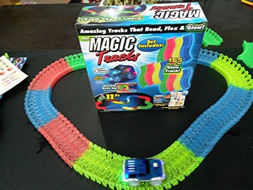 Magic Tracks Bend Flex Glow in the Dark Assembly Toy luminous 220pcs Race Track + 2pc LED Race Car