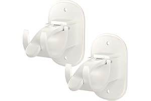 AMZAOMNN 2PCS Upgraded Self Adhesive Curtain Rod Brackets，Curtain Rod Hooks，Curtain rods no Drilling，Curtain Rod Brackets for Wall，for0.6~1.7 inch Curtain Rod(White)