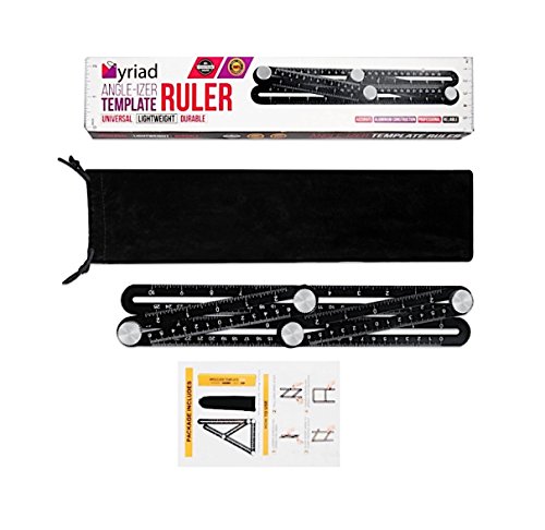 Universal Multi Angle Measuring Ruler â€“ Myriad Angle-izer Ruler Fully Crafted from Top Quality Aluminum Universal Multi-Functional Ruler Template Tool for Professional or DIY use