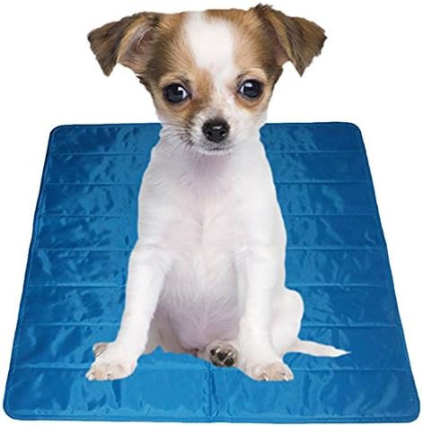 Lovespot Phase Change Material Pet Dog Self Cooling Mat Pad Keep 7 Degrees Cooler Perfect for Beds Couches Car Seats Pet Beds and Kennels Blue (18" X 35")