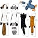 LEGEND SANDY Plush Animal Dog Toy Set, Value Pack 5 Squirrel Squeaky Toys Unstuffed Chew Toys with Storage Bag