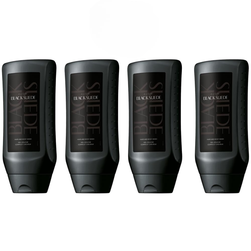 Avon Black Suede Men's Hair & Body Wash | Warm Woods, Leather Accord, Fresh Greens | Cruelty Free (4)