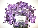 KosiKrafts 1 Bag Of 100G Art & Craft Purple Sewing Buttons. Various Sizes