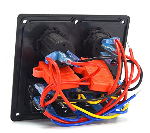 image for DCFlat 5 Pin 4 Gang/6 Gang Car Marine Boat Circuit RV LED Rocker Switc