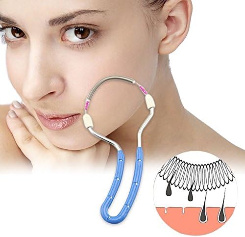Wishesport Facial Hair Removal, Face Epilator tool for Women, Works Well on Fine, Downy Hair on the Upper Lip, Chin, Cheeks and Sideburns  (Blue)