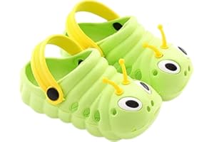 MODA BY ATHENA Clogs for Kids & Toddlers | Cute Caterpillar Clogs | Outdoor Poolside Summer Slippers | Fun Colors, Sizes 4-11 Kids
