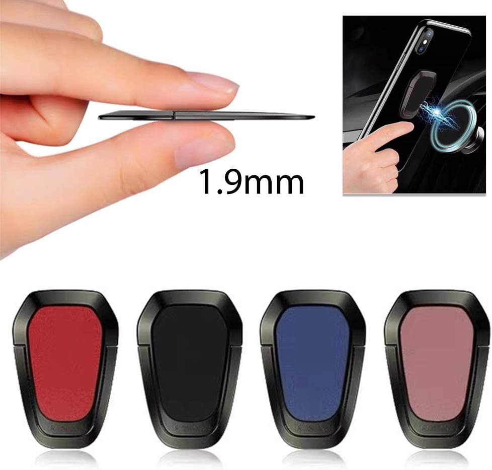 Anneau Support Téléphone VOVIGGOL - 2 Pièces Transparentes - Rotation 360° - Adhésif Fort