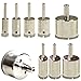9 Piece SET Diamond Hole Saw Drill Bit Set; 10mm - 50mm Granite Glass Tile - Tools 9 Piece Diamond Dust Hole SAW Drill BIT for Ceramic Tile Marble Rock Porcelain