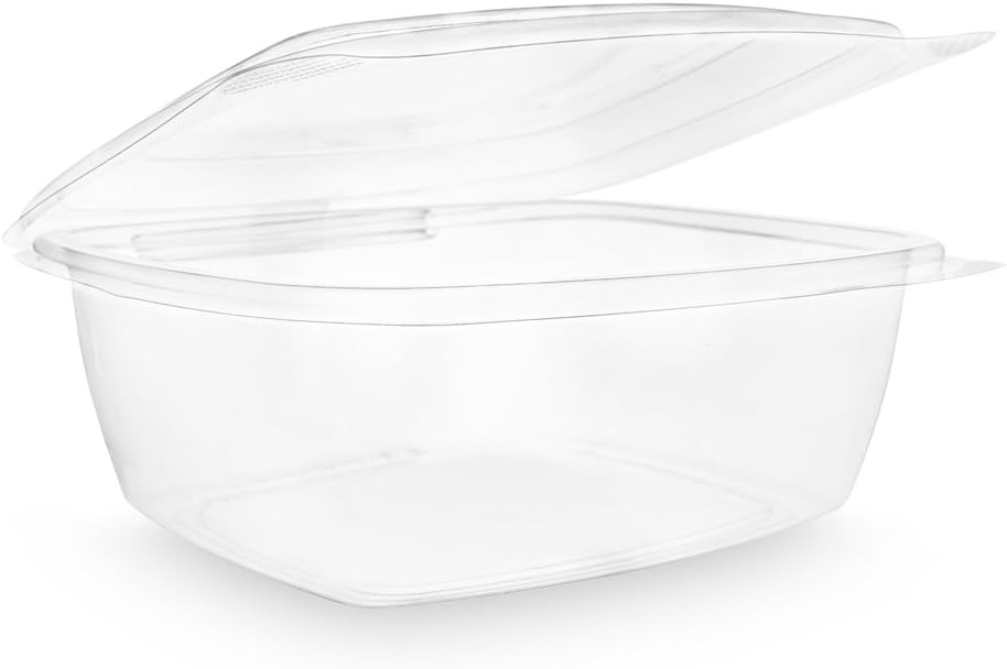 Vegware VHD-48 48oz PLA hinged Deli Container (Case of 200)