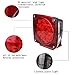AUDEW Pair Square Tail Brake Lights Kit Water Resistant LED Side Marker for Boat/ Trailer Stop License Tail Brake