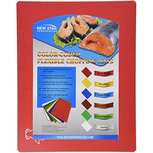 New Star Foodservice 42627 Flexible Cutting Board, 12-Inch by 15-Inch, Assorted Colors, Set of 6 Home & Kitchen, Kitchen & Dining, Cutlery & Knife Accessories, Cutting Boards