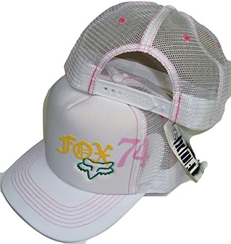 Squared White Womens Trucker Mesh Back Snapback Hat Cap