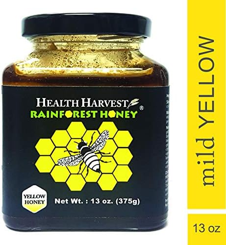 Tualang Yellow Honey 375g | Mild Choice for Child Health Care & Development | More Than 100 Types of Medium-Density Pollen Grains | Year-Round Wild Harvested from Sumatra Tropical Rainforest