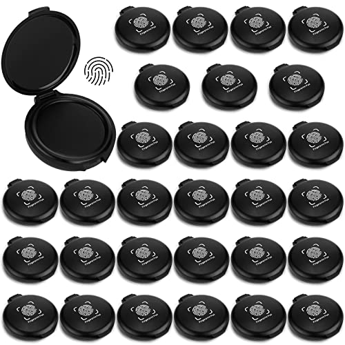 30 Pcs Mini Fingerprint Thumbprint Ink Pad Black Stamp Ink Pads for