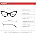 Pro Acme Vintage Inspired Fashion Mod Chic High Pointed Clear Lens Cat Eye Glasses (Black)