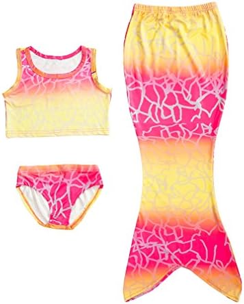 Fantasysy Girl's 3pcs Mermaid Sea-Maid Tankini Marmaid Swimwear Bikini