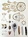 10 Sheets Modern Boho Metallic Tattoos Flash Gold/Silver Ultimate Collection