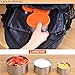 Yoku Made Small Stainless Steel Snack Boxes with Leakproof Silicone Lid for kids and babies, Small Stainless Steel Food Container, 3pcs, Orange