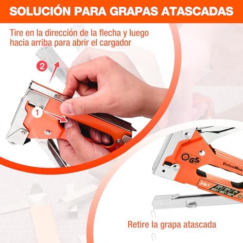 Grapadora Manual 3 en 1 con 3000 Grapas