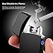 Lighter TECCPO Double Arc Lighter Windproof USB Lighter with Touch Switch, LED Power Indicator - TDEL02P
