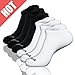 LITERRA Mens 6 Pack Running No Show Socks Cushion Athletic Low Cut Sports Tab Sock