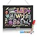 AGPtEK 16-Inch x 12-Inch Flashing Illuminated Erasable Neon LED Message Writing Board Bundle with Fluorescent Pens, Remote Control, USB Controller, Eraser Cloth, Metal Chain and Power Adapter