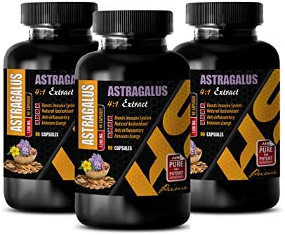Heart Health Vitamins for Women - Astragalus Root 4:1 Extract 1200 MG - Kidney Health Vitamins - 3 Bottles 270 Capsules