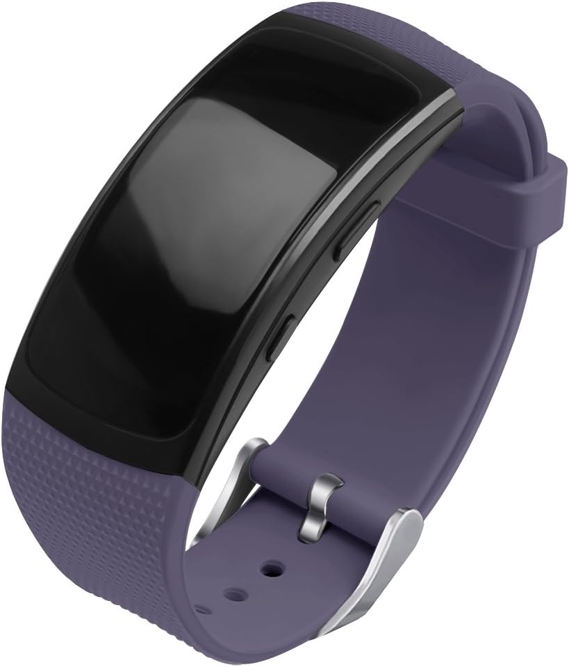 OenFoto Compatible Gear Fit2 Pro/ Fit2 Strap, Replacement Silicone Accessories Band for Samsung Gear Fit 2 Pro SM-R365/ Gear Fit2 SM-R360 Smartwatch -Gray