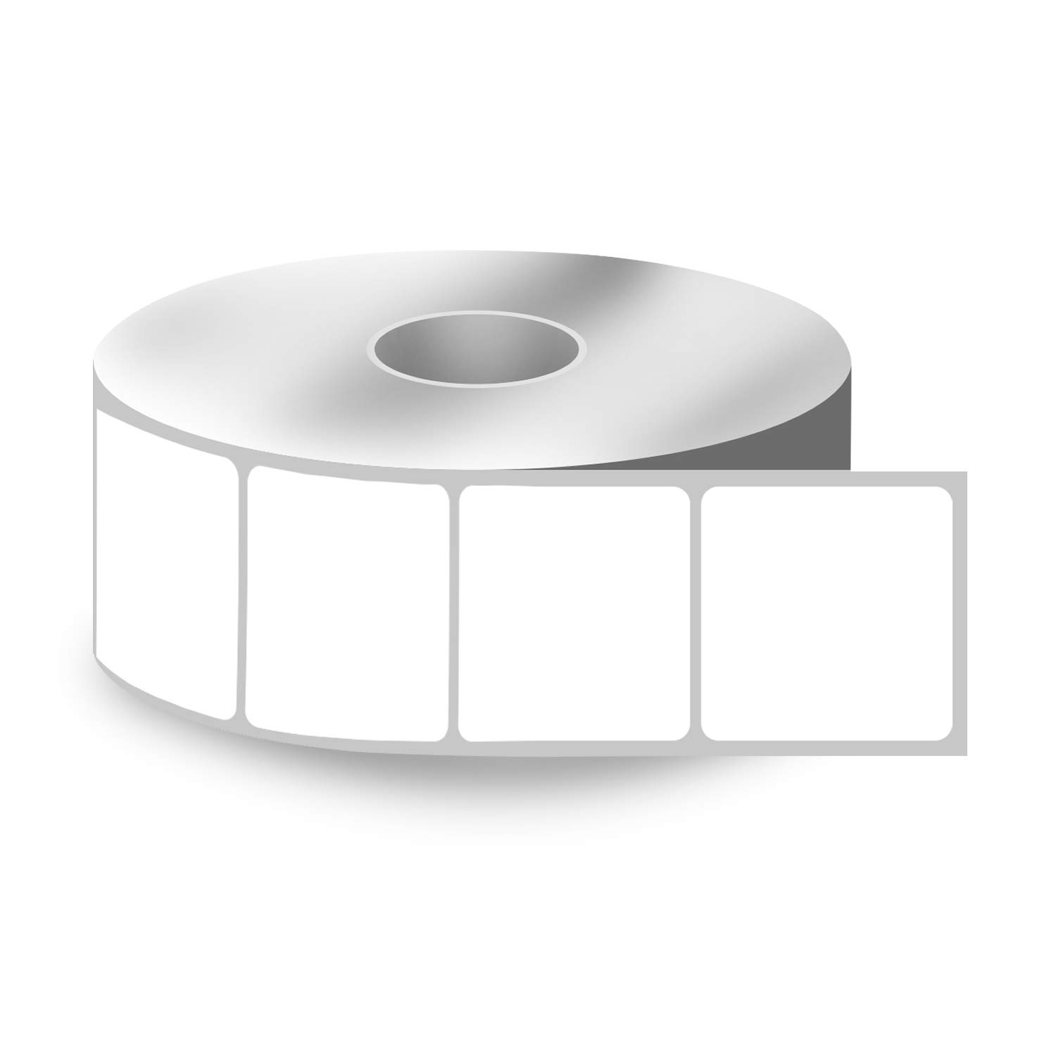 BETCKEY - 25mm x 25mm(1 in x 1 in) Square QR Code Thermal Labels, 1380 Perforated Stickers per Roll Compatible with Zebra & More Printers [1 Roll/1380 Labels]