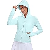 VUTRU Women's UPF 50+ Sun Protection Hoodie Jacket Lightweight Long Sleeve Sun Shirt UV Hoodie with Pocket