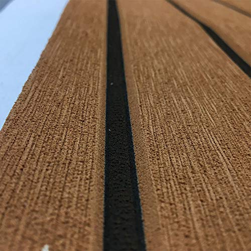 image for yuanjiasheng Second Generation Upgrade EVA Faux Teak Decking Sheet For