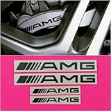 R&G AMG Mercedes High Temp Brake Caliper Decal Sticker Set of 4 (Black)