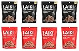 Laiki Rice Crackers – 3.53 oz - Pack of 8 - Two Flavor Variety Pack - 4 Red Laiki Rice Crackers – 4 Black Laiki Rice Crackers
